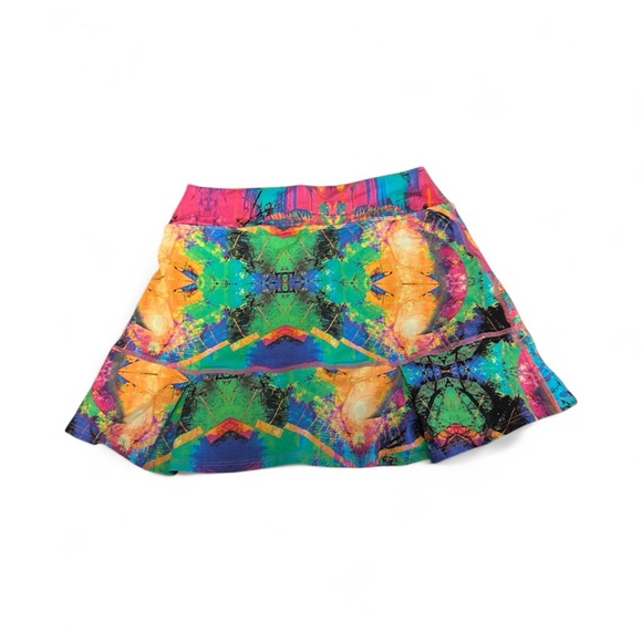 Colorful Abstract Mini Skort - Picture 2 of 5